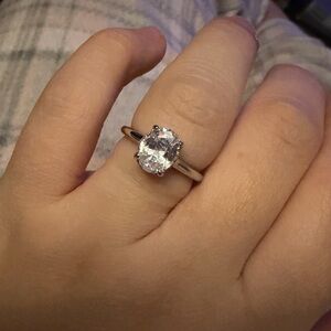 Oval Cubic Zirconia Ring